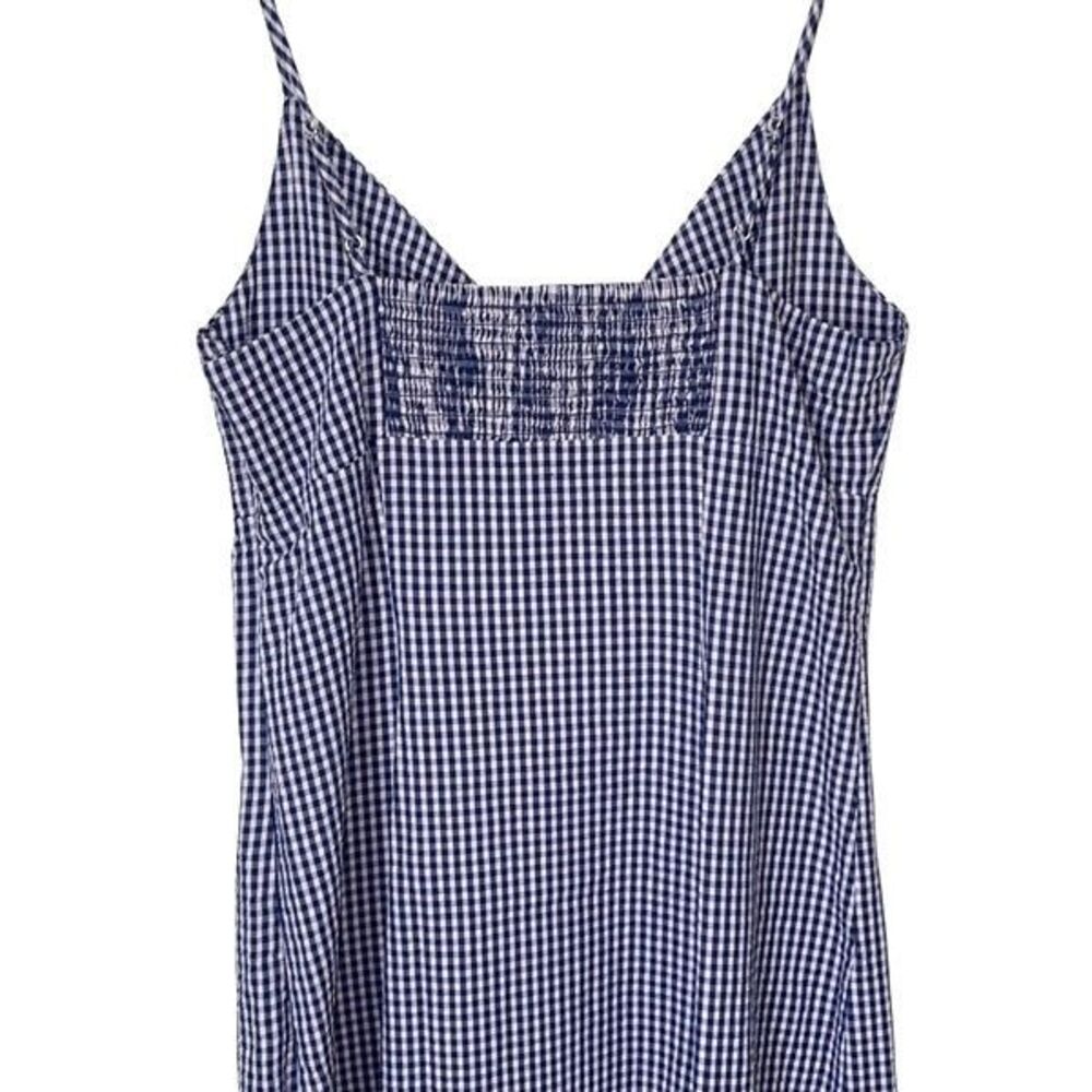 Rails Women's Maeve Dress Navy Lilac Gingham Organic Cotton Midi Dress Size Medi - Picture 7 of 12